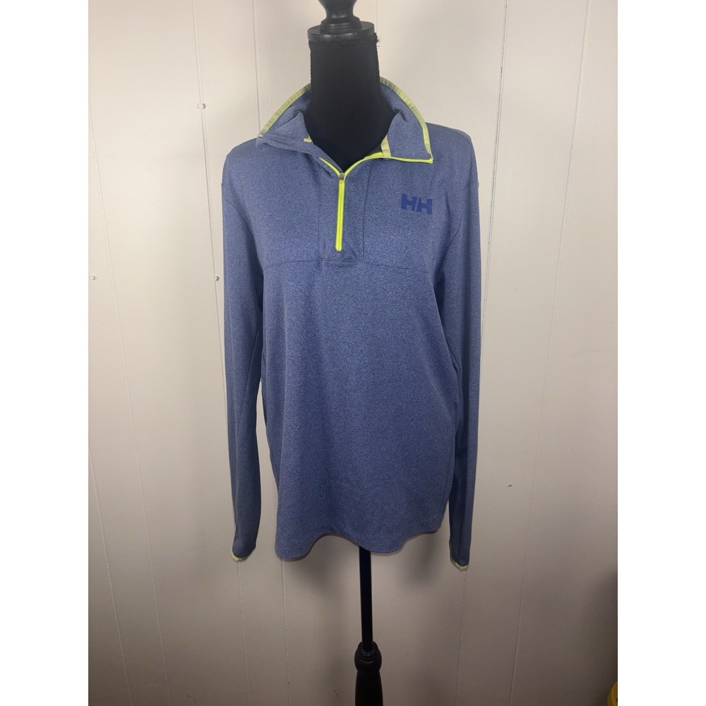 Helly Hansen Pullover Men L Half Zip Long Sleeve Quick Dry UPF Quarter Zip ***